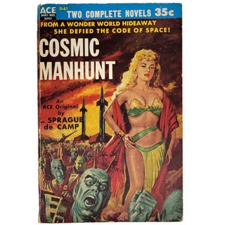 Item #1182 Cosmic Manhunt and Ring Around the Sun [Ace Double D-61]. L. Sprague De Camp, Clifford...