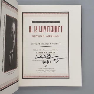 SIGNED The New Annotated H. P. Lovecraft: Beyond Arkham