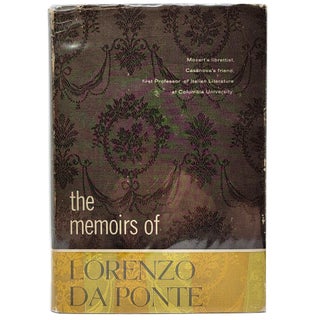 Item #1701 The Memoirs of Lorenzo Da Ponte. Lorenzo Da Ponte, Arthur Livingston, Elisabeth Abbott