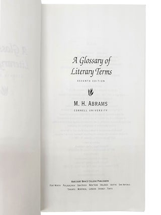 A Glossary of Literary Terms