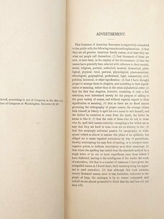 Grammar of American Surnames