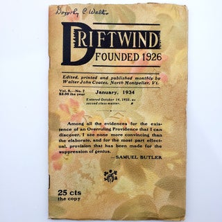 Item #236 Driftwind, Vol. 8, No. 7, January 1934. Walter John COATES