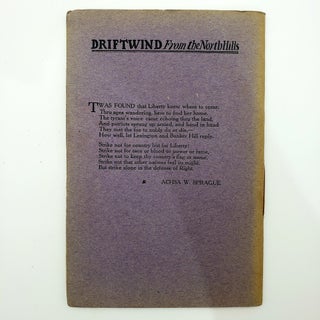 Driftwind, Vol. 3, No. 1, July 1928
