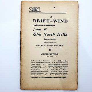 Item #242 Driftwind, Vol. 2, No. 2, September 1927. Walter John COATES
