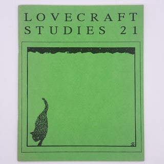 Item #288 Lovecraft Studies 21. Howard Phillips Lovecraft, S. T. Joshi