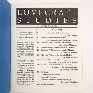 Lovecraft Studies 24