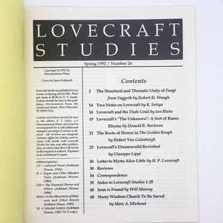 Lovecraft Studies 26