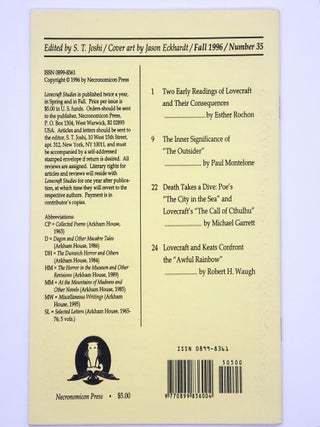 Lovecraft Studies 35