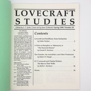 Lovecraft Studies 38