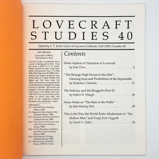 Lovecraft Studies 40