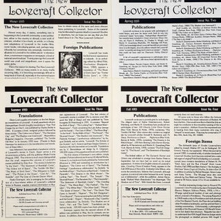 Item #308 The New Lovecraft Collector: Complete 1993 Editions [Winter, Spring, Summer, and Fall...