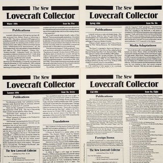 Item #313 The New Lovecraft Collector: Complete 1994 Editions [Winter, Spring, Summer, and Fall...