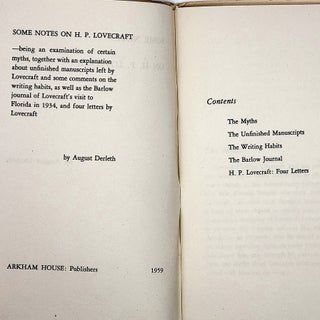 Some Notes on H. P. Lovecraft