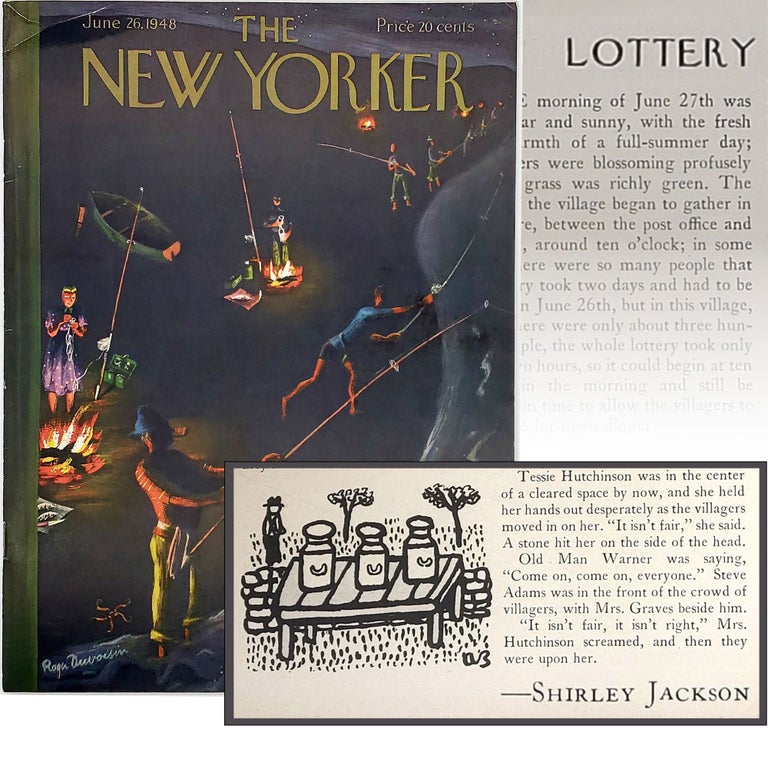 Item #403 The Lottery [The New Yorker, June 26, 1948]. Shirley Jackson.