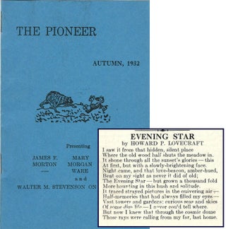 Item #512 Evening Star [The Pioneer, Autumn 1932]. H. P. Lovecraft, Walter M. Stevenson