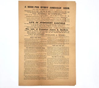 Item #664 Advertisement and Agent Solicitation for The Life of President Garfield. George...