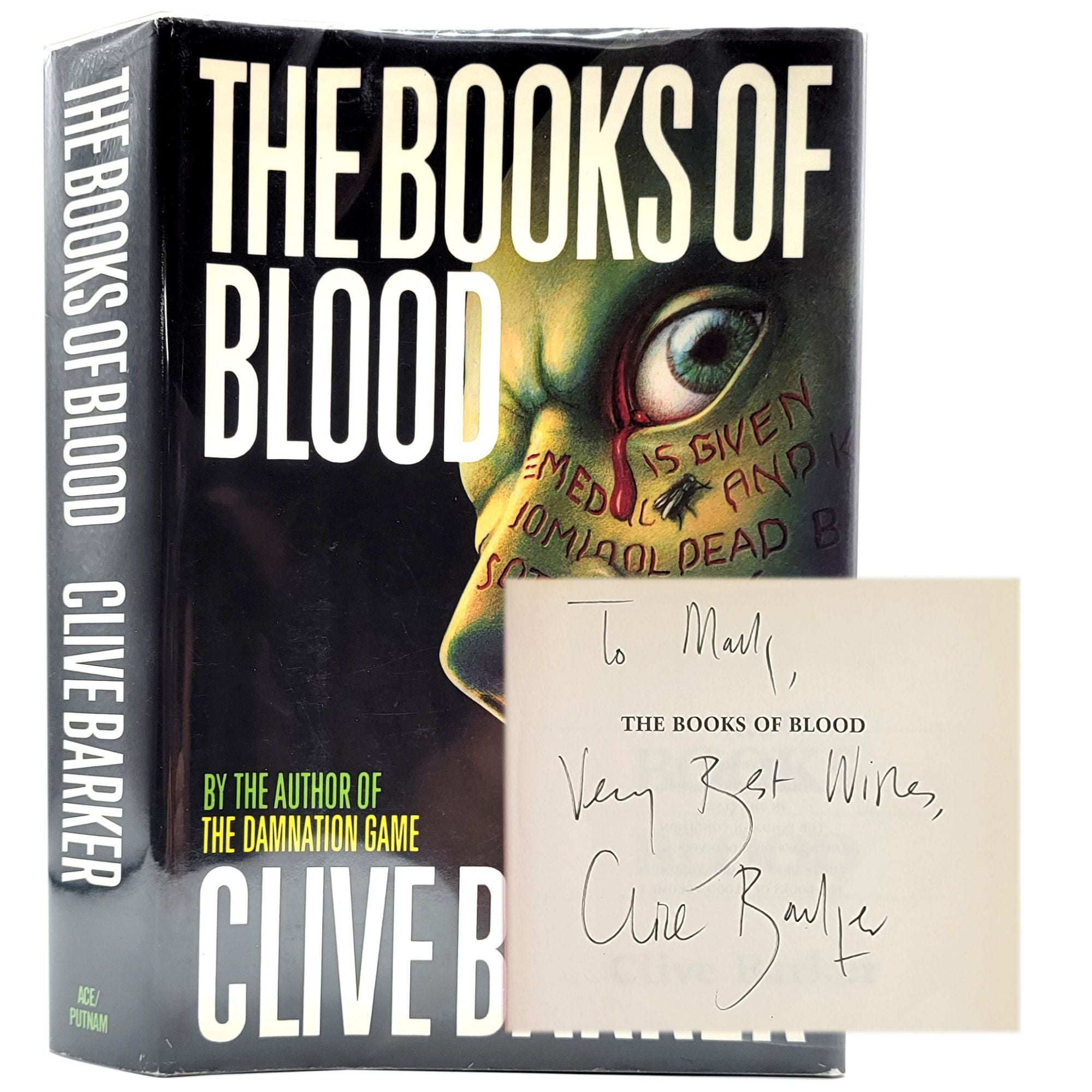 The Books of Blood SIGNED and ENSCRIBED by Clive Barker on Memento Mori Books